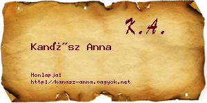 Kanász Anna névjegykártya